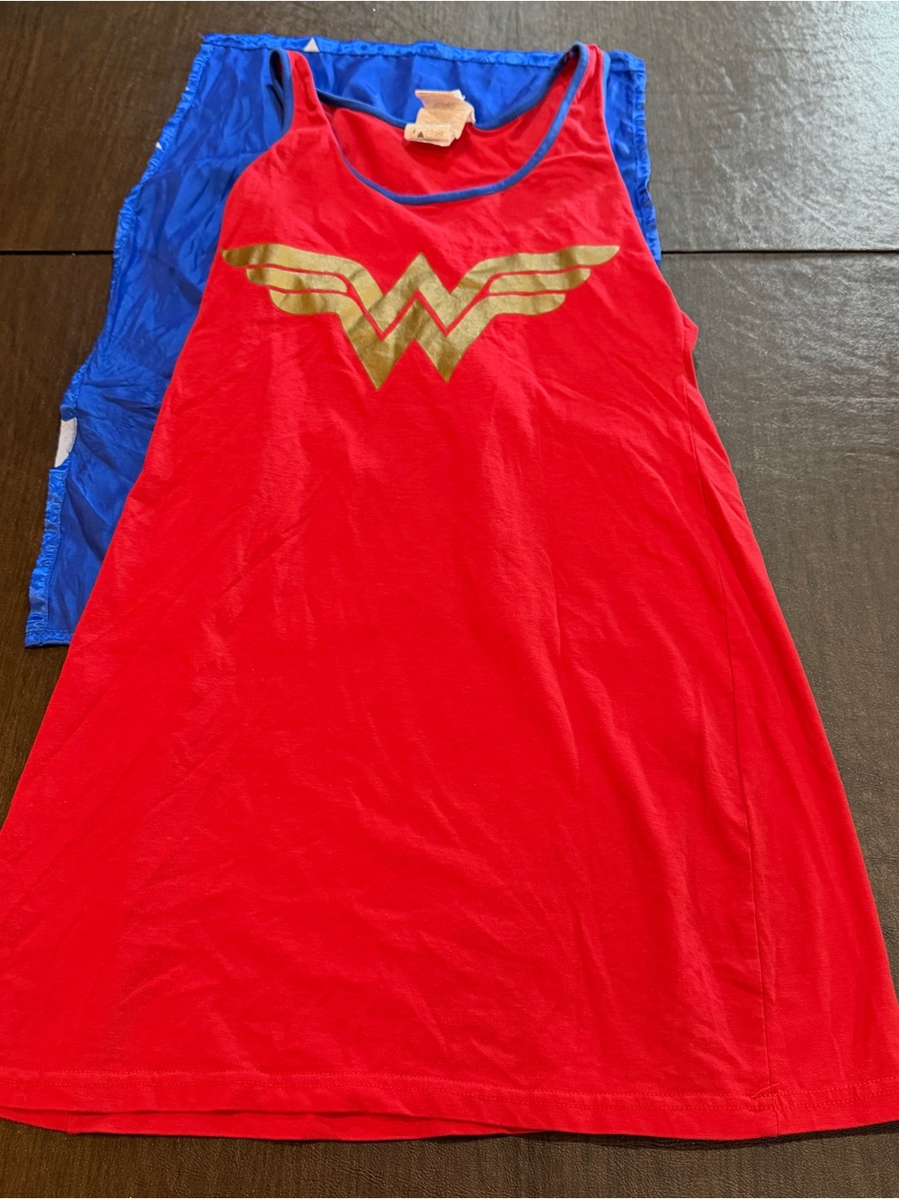 Wonder Woman Red Costume Dress with Gold Emblem Sz M